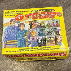 Vintage Set of 12 Illustrated Young Readers Classic Books Series 1